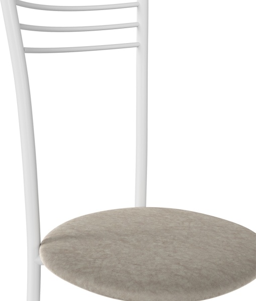 Комплект стульев Кассия (4 шт), белый велюр бежевый