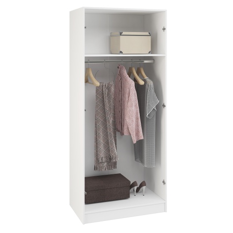 Шкаф 2-х Створчатый Венесуэла  МДФ/Жемчуг Глянец (Ш-900 х В-2100 х Г-570 мм)