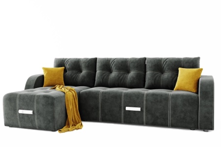 Диван Угловой Сан-Франциско Ножками-Кубышками Ш-2670 х Г-1570 х В-800 мм/Спальное место Ш-1570 х Г-2270 мм